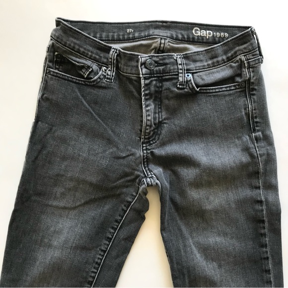 Gap Authentic Straight Leg Black Jeans 27 - Picture 4 of 10